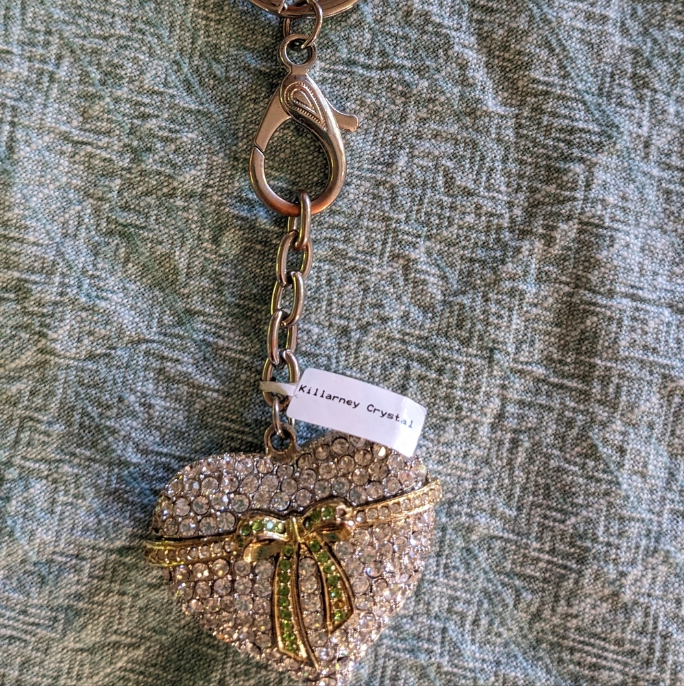 Kilarney Crystal Heart Keychain
